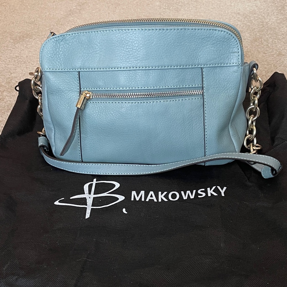 B. Makowsky Light Blue Crossbody Bag